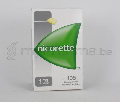 NICORETTE  4 MG 105 GOMMES À MÂCHER (médicament)