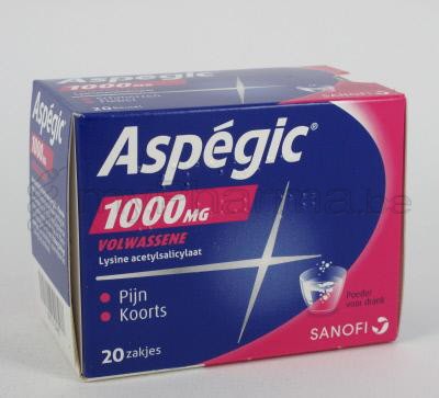 ASPEGIC 1000 MG  20 SACHETS (médicament)