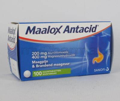 MAALOX ANTACID 100 COMP  (médicament)