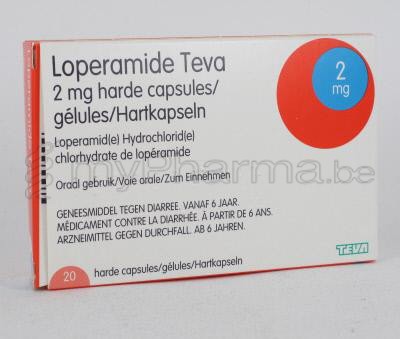 LOPERAMIDE TEVA 2 MG 20 CAPS (médicament)