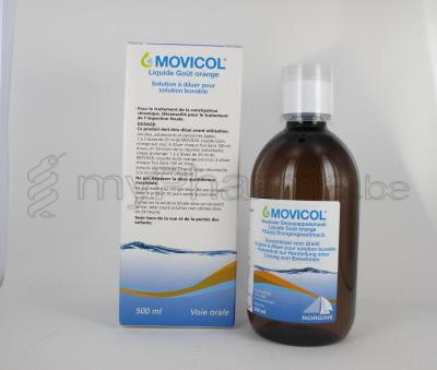 MOVICOL LIQUIDE GOUT ORANGE SOL DIL BUVABLE 500 ML (médicament)
