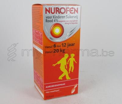 NUROFEN ENFANT FRAISE 40 MG/ML 150 ML SIROP SANS SUCRE  (médicament)