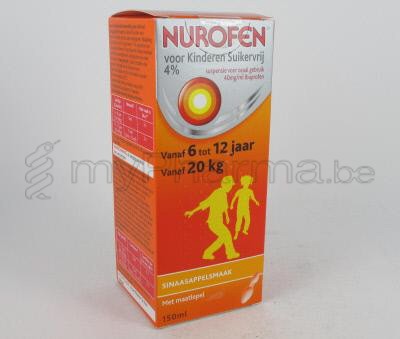 NUROFEN ENFANT ORANGE 40 MG/ML 150 ML SIROP SANS SUCRE (médicament)