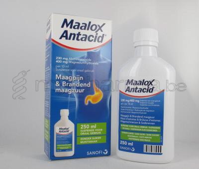 MAALOX ANTACID 230MG/400MG/10ML 250 ML SUSP BUVABLE (médicament)