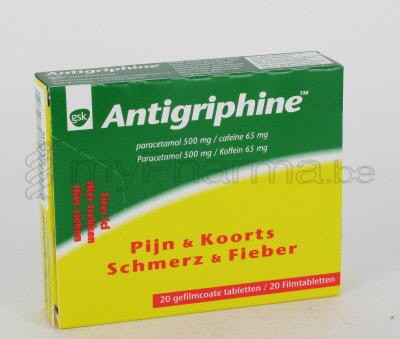 ANTIGRIPHINE COMP 20 X 500 MG (médicament)