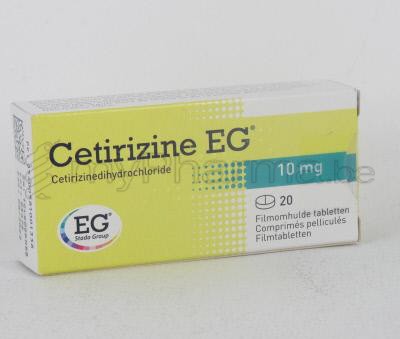 CETIRIZINE EG 10 MG  20 COMP  (médicament)