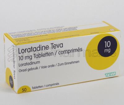 LORATADINE TEVA 10 MG  50 COMP (médicament)