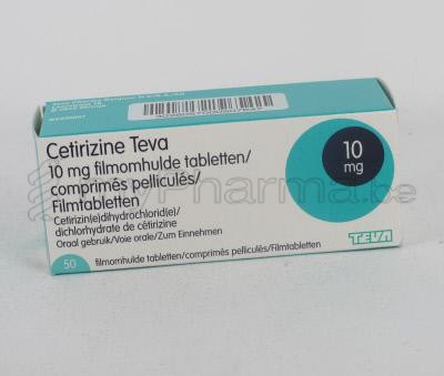 CETIRIZINE TEVA 10 MG 50 COMP (médicament)