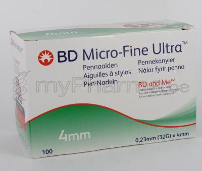 BD MICROFINE ULTRA AIG. STYLO 4MM 32G EASYFLOW 100 (dispositif médical)