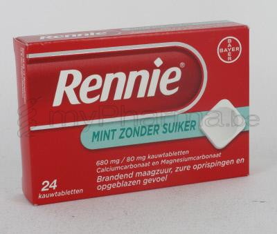 RENNIE MINT SANS SUCRE 24 COMP A CROQUER         (médicament)